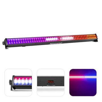 Belka oświetleniowa listwa LED Bar Wash Strobe RGB+W DMX oświetlanie ścian