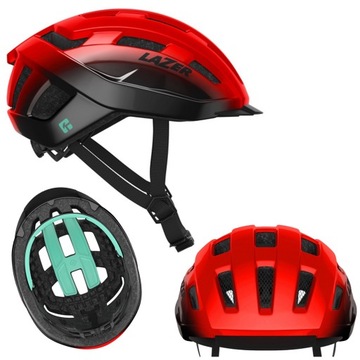 Uniwersalny Kask Rowerowy LAZER CODAX Czerwony rozmiar 54 - 61cm