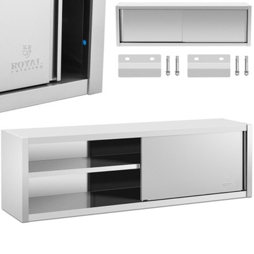 Szafa ścienna gastronomiczna z drzwiami przesuwanymi STAL 200 x 45 x 6cCc