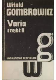 Varia Tom 2 Witold Gombrowicz