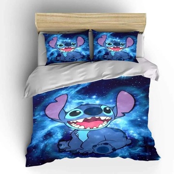 SADA DĚTSKÉHO KRESLENÉHO POVLEČENÍ STITCH STAR DĚTSKÁ PEŘINA DÁREK