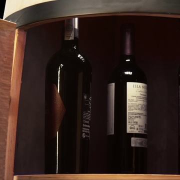 Деревянный бочовый бар со светодиодной дверью