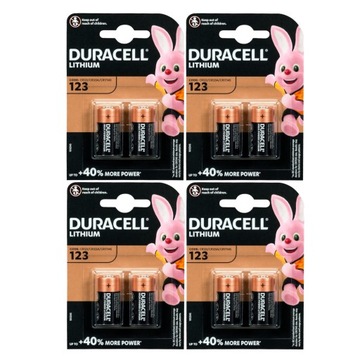 LITOWA BATERIA DURACELL LITHIUM INDUSTRIAL CR123A DL123 3V 1100mAh 8szt.