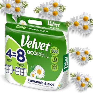 VELVET Papier Toaletowy RUMIANKOWY MAX ECO 4szt