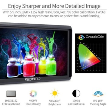 6-дюймовый монитор предварительного просмотра Feelworld FW568 V3