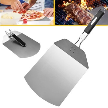 ŁOPATKA DO PIZZY 24 CM, PROFESJONALNA ŁOPATA DO PIZZY ZE STALI NIERDZEWNEJ