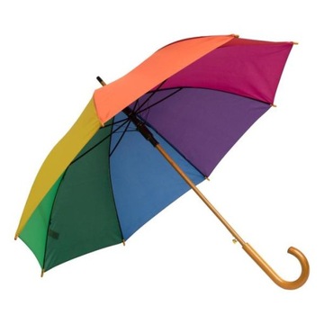 Parasol Długi Parasolka Kolorowa Długa Automatyczna Drewniana rączka