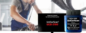 ZESTAW Interfejs diagnostyczny OBD2 UCSI-2100 + Adapter 10 PIN MotoScan BMW