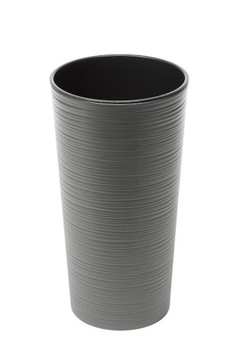 Doniczka LILIA DŁUTO śr. 19cm kol. GRAFIT + wkład