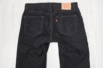 LEVIS 505 jeans spodnie męskie REGULAR PREMIUM czarne 34/32 pas 88