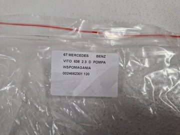 MERCEDES BENZÍN VITO W638 638 2.3 D ČERPADLO SERVA 0024662301