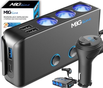 ROZDZIELACZ GNIAZDA ZAPALNICZKI 12-24V 4xUSB PD QC