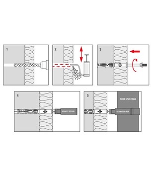 РАМКА РАСШИРЯЮЩАЯСЯ ВИНТ С ДВУМЯ РЕЗЬБОЙ 12x260 1 шт.