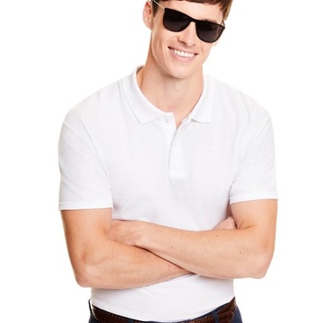 KOSZULKA Polo ORIGINAL Fruit of The Loom white M