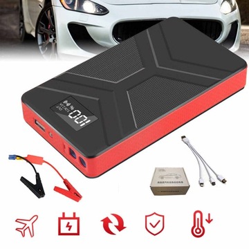 МОЩНЫЙ СТАРТЕР-БУСТЕР POWERBANK 800A НАБОР ФАКЕЛОВ 30000 мАч