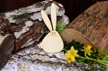 Пасхальные кролики, деревянные елочные украшения.