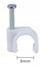 ДЕРЖАТЕЛЬ КАБЕЛЬНЫЙ МОНТАЖНЫЙ 10 ММ С ГВОЗДЯМИ 50 ШТ.