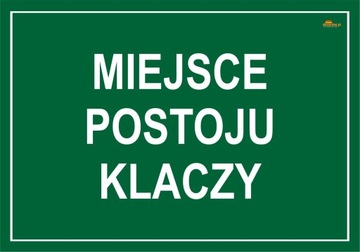 Nr.84 MIEJSCE POSTOJU KLACZY TABLICA OSTRZEGAWCZA