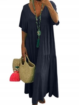 SUKIENKA LETNIA DAMSKA MAXI PLAŻOWA ZWIEWNA LATO, 5XL, 4XL
