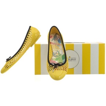 Buty Damskie Baleriny Lemon Jelly Malu Żółte Lato