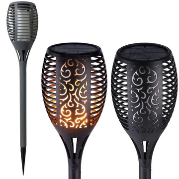 OGRODOWA SOLARNA POCHODNIA LAMPA LED 58CM OGIEŃ