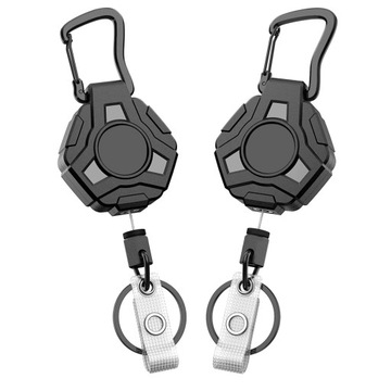 2 X Linka zwijana retraktor smycz zwijka HEAVY DUTY WYTRZYMAŁY BRELOK