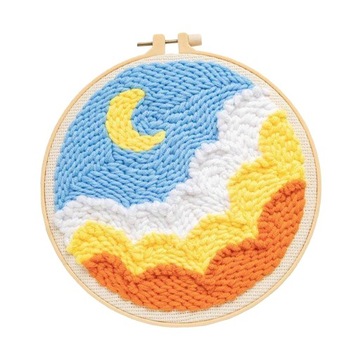 Zestaw do haftowania krajobrazu DIY Punch Needle Starter Podstawowe narzędzie Cross Stitch A