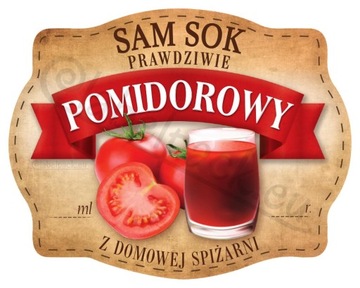 SOK POMIDOROWY - Etykieta na słoik