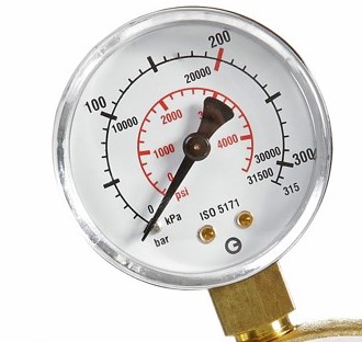 Manometr 0-315 MIX ARGON/CO2 do reduktora GCE BASECONTROL oryginał 1 szt