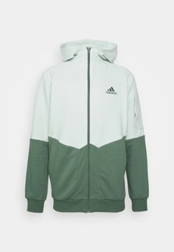 Adidas Gameday Full-zip Hoodie zielona bluza męska kaptur logo kieszenie XL