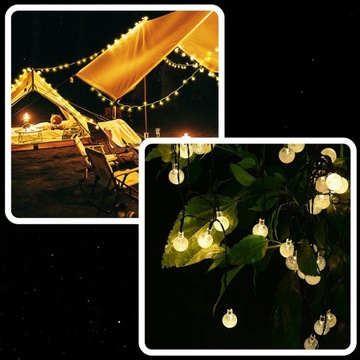 Girlanda Ogrodowa na USB Lampki OGRODOWE 100x Żarówka LED na Balkon 10m