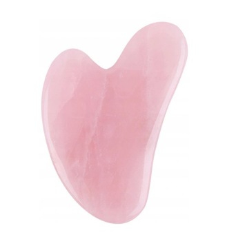 ПЛАСТИНА ИЗ РОЗОВОГО КВАРЦА ДЛЯ МАССАЖА ЛИЦА ГУА ША ПОДАРОЧНАЯ СУМОЧКА