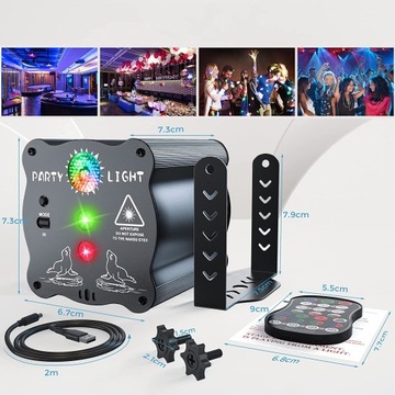 ДИСКО-ЛАМПЫ ДЛЯ ВЕЧЕРИНКИ СВЕТОДИОДНЫЙ RGB ПРОЕКТОР