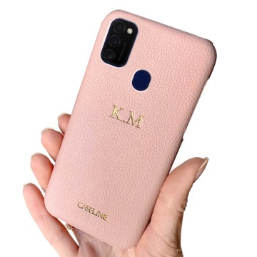 Etui Monogram do Galaxy M21 / M30s inicjały +szkło