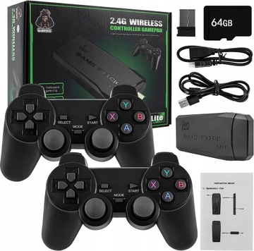 ИГРОВАЯ КОНСОЛЬ РЕТРО 2 ИГРОВЫХ КОЛОДКИ + 20 000 ИГР БЕСПРОВОДНОЙ КОНТРОЛЛЕР 2.4G