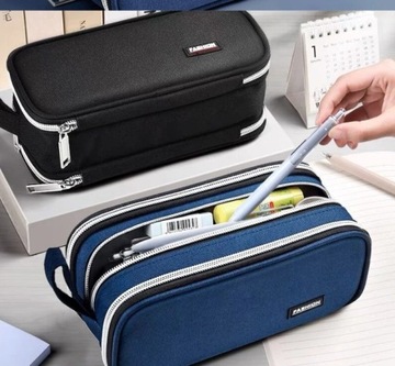 Прочный пенал Черная, вместительная и прочная косметичка.