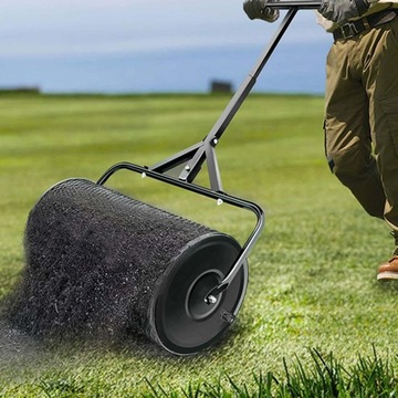 Разбрасыватель компоста с Т-образной рукояткой. Простая установка для газонного и садового торфа, черный.