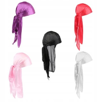 5 szt. Unisex miękki długi tren Headwrap do włosów