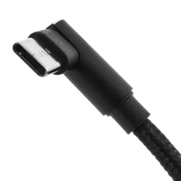 Угловой нейлоновый кабель USB-C 3.1 — USB 2.0, 25 см, СПРАВА