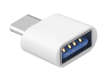 ADAPTER PRZEJŚCIÓWKA OTG USB-C DO TELEFONU MYSZKI biała