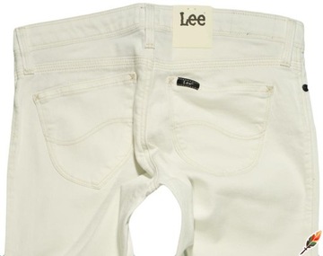 LEE spodnie WHITE skinny tapered SCARLETT W26 L33