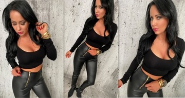 LipMar простая короткая блузка топ BASIC, вырез S 36