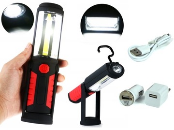 ЛАМПА ДЛЯ МАСТЕРСКОЙ СВЕТОДИОДНЫЙ ФАКЕЛ МАГНИТ АККУМУЛЯТОР