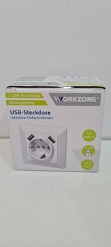 Gniazdo Elektryczne, USB ścienne WORKZONE