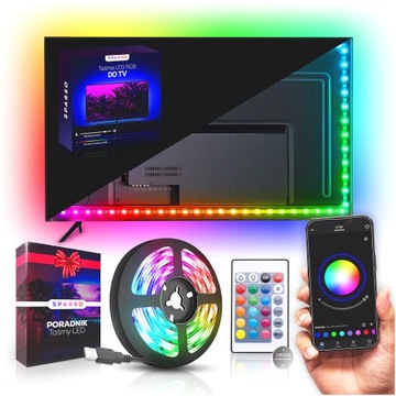 СВЕТОДИОДНАЯ ЛЕНТА 4M RGB USB 5050 Подсветка для телевизора Набор светодиодов для УДАЛЕННОГО ПРИМЕНЕНИЯ