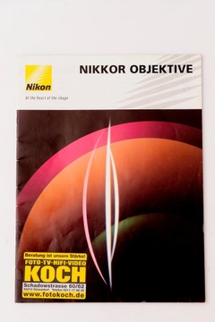 Nikon Nikkor obiektywy Prospekt katalog