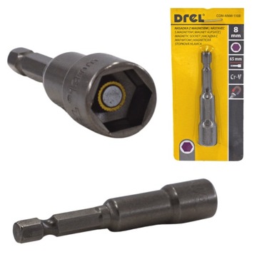 NASADKA FARMER 8 mm. KLUCZ WKRĘTARKI 1/4 MAGNES