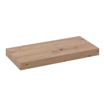 Półka ścienna wisząca solidna 80x26x5 dąb artisan