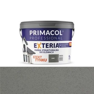 EXTERIA 4,5l szary elewacyjna farba STRUKTURALNA