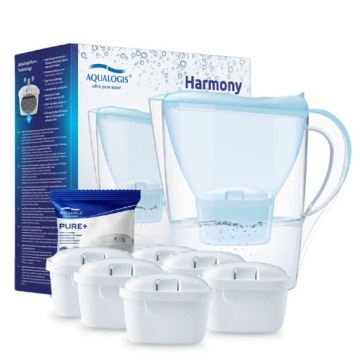 Filtrační konvice Aqualogis Harmony Světle modrá, 5+1 Filtry